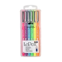 Marvy® Uchida LePen® Extra Fine 6 Neon Pen Set