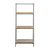 Brown Wood Industrial Wall Shelving Unit, 47 " x 21 " x 12 "