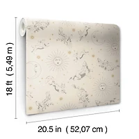 RoomMates Zodiac Dreams Linen Peel & Stick Wallpaper