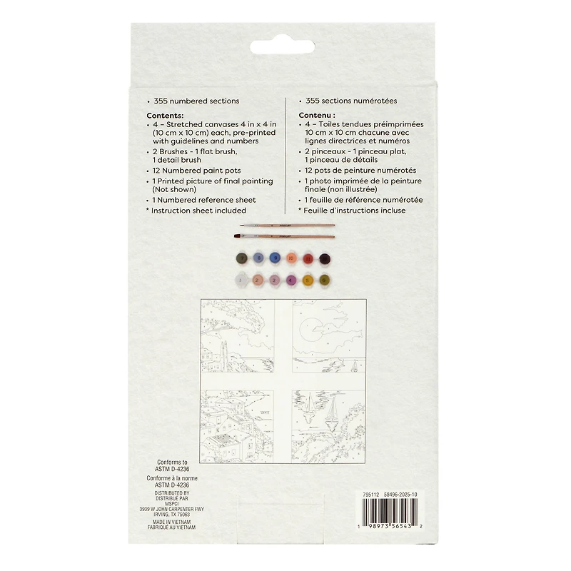 Coastal Sunset Paint-by-Number Gallery Mini Kit by Ashland®