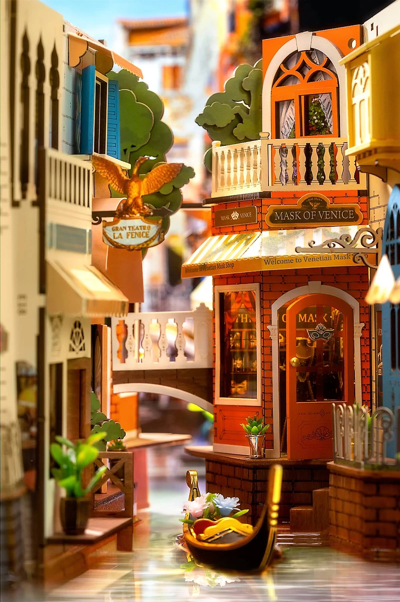 Rolife® Romantic Venice DIY Book Nook Shelf Insert Kit