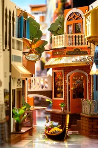 Rolife® Romantic Venice DIY Book Nook Shelf Insert Kit