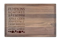 17" Autumn Things Walnut Cutting Board
