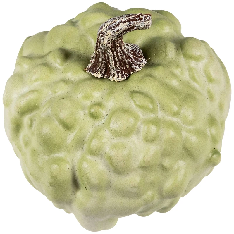 5.5" Green Textured Pumpkin Tabletop Décor