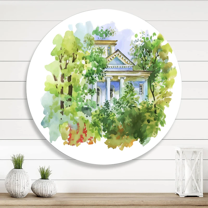 Designart - White House In The Woods