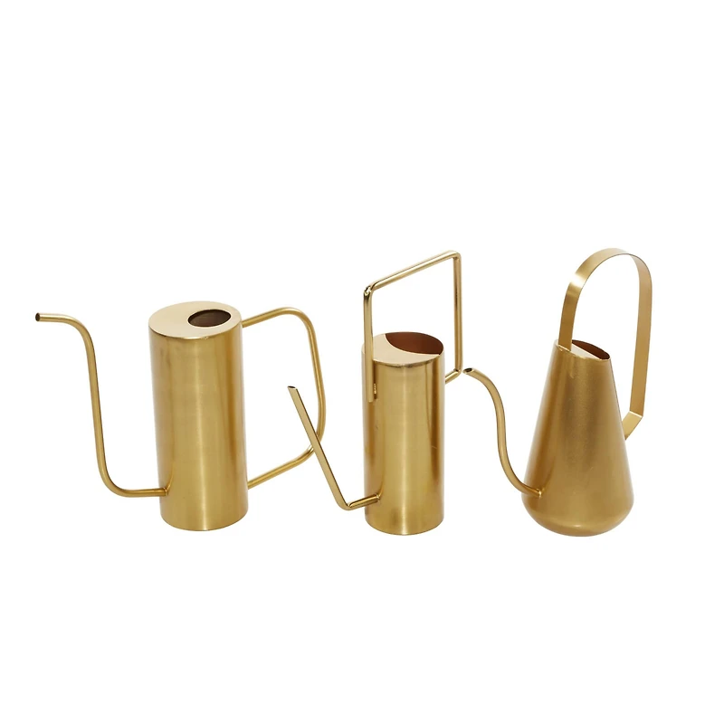 Gold Metal Glam Watering Cans Set