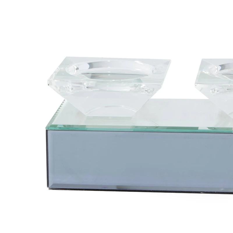 24" Clear Mirror Glam Candlestick Holder