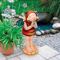 Design Toscano 21.5" Sarah the Lady Bug Fairy Garden Helper Statue