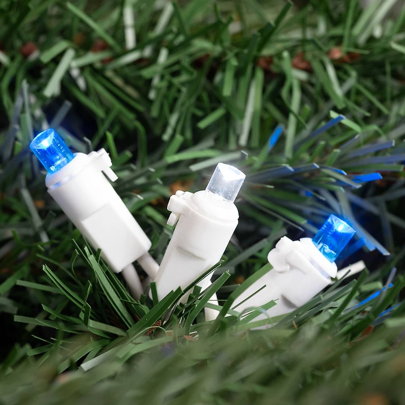 50ct. LED Wide Angle Christmas String Lights with White Wire