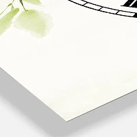 Designart 'Simplist Bamboo Leaves I Lake House Multipanel Wall Clock