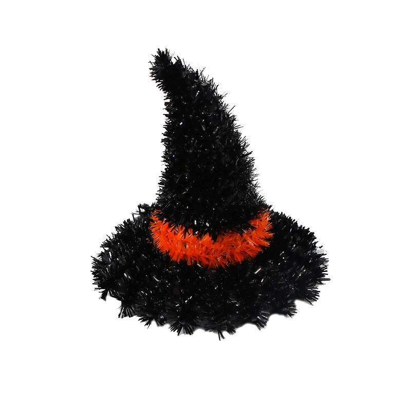 5" Black & Orange Tinsel Witch Hat by Ashland®
