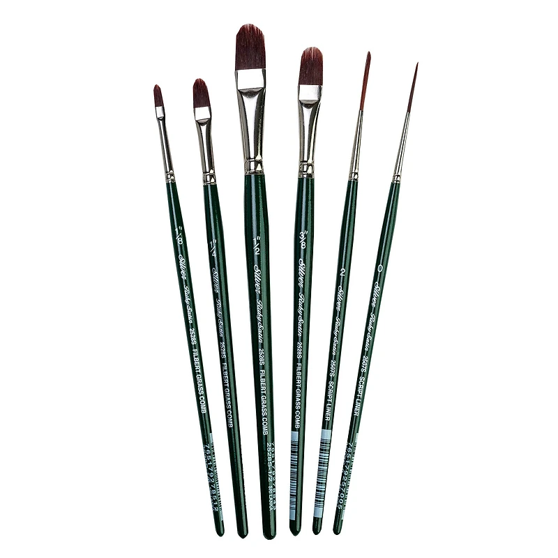 Silver Brush Limited Ruby Satin® 6 Piece Grass Combs Brush Set