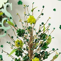 Glitzhome® 18" St Patrick's Shamrock and Berry Table Tree