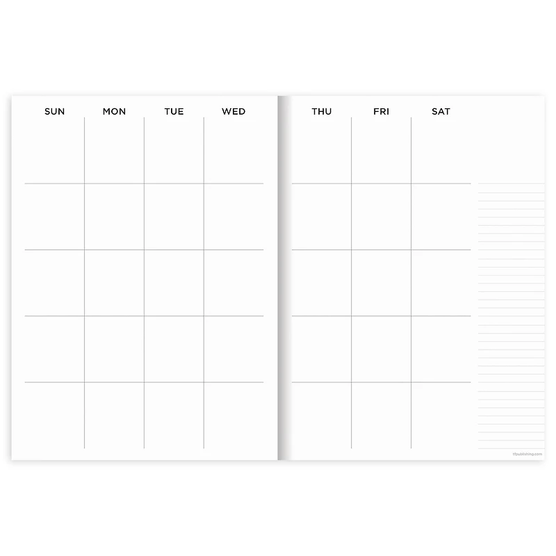 TF Publishing Large Emerald Green Undated Monthly Planner