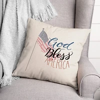God Bless America Throw Pillow