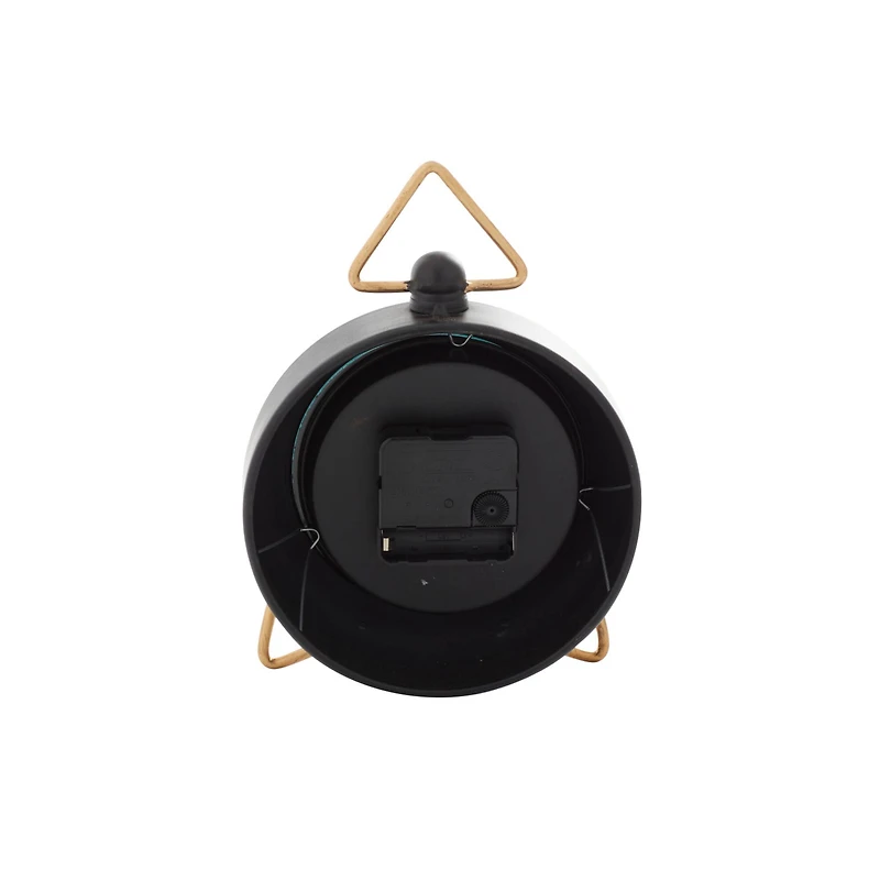 9" Black Metal Farmhouse Table Clock