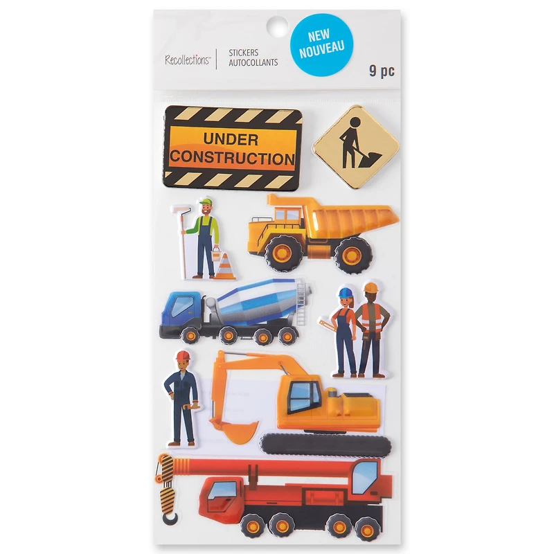 Construction Worker Dimensional Stickers by Recollections™