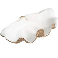 White 20" Shell Decorative Bowl