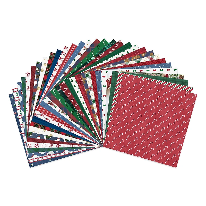 12" x 12" Peppermint Plaid Paper Pad, 90 Sheets by Recollections™
