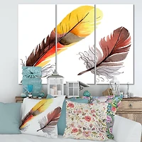 Designart - Colourful Boho Feathers IV