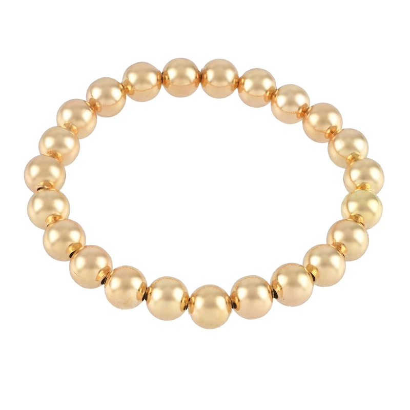 8mm Gold Round Beaded Charm Bracelet by Bead Landing™