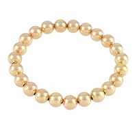 8mm Gold Round Beaded Charm Bracelet by Bead Landing™