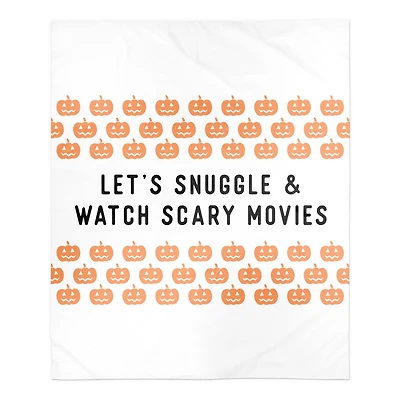 Snuggle and Watch Scary Movies 50" x 60" Sherpa Fleece Blanket