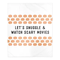 Snuggle and Watch Scary Movies 50" x 60" Sherpa Fleece Blanket