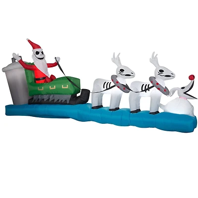 4.5ft. Airblown® Inflatable Colossal Disney Jack Skellington Sleigh Scene