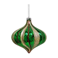 8.25" Green & Gold Glitter Jumbo Onion Ornament by Ashland®