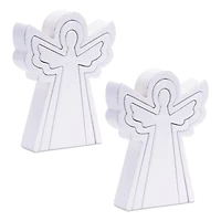 8" White Wood Angel Nesting Display Set