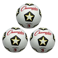 Rubber Soccer Ball Size 3, Pack of 3