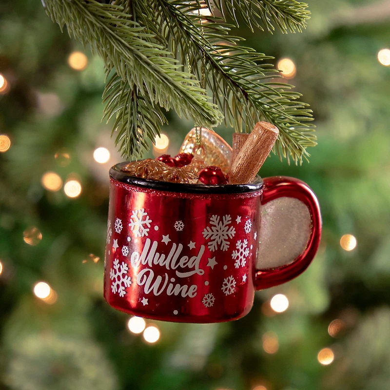 4" Mulled Wine Glass Christmas Ornament
