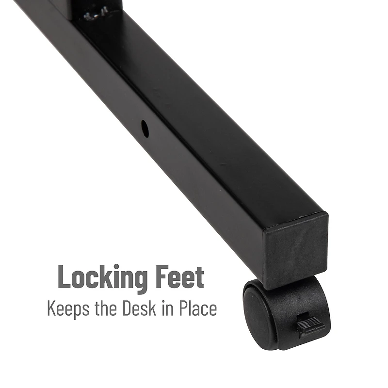 Mind Reader Black Mobile Sitting or Standing Desk