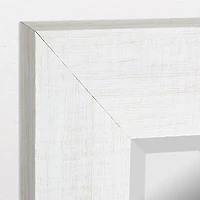 Head West Whitewashed Wood Plank Beveled Glass Bathroom Vanity Mirror