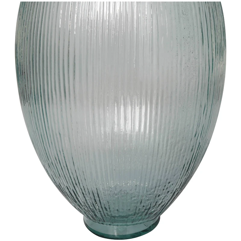23" Clear Ribbed Spanish Bottle Vase