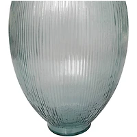 23" Clear Ribbed Spanish Bottle Vase
