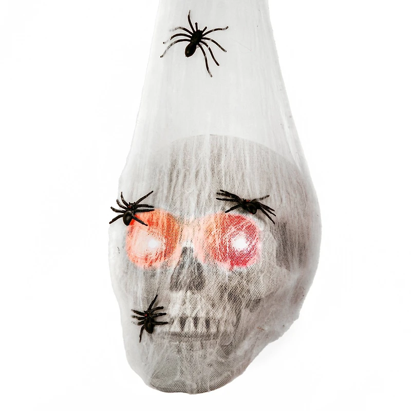 27" Animated Sound Activated Halloween Hanging Skull