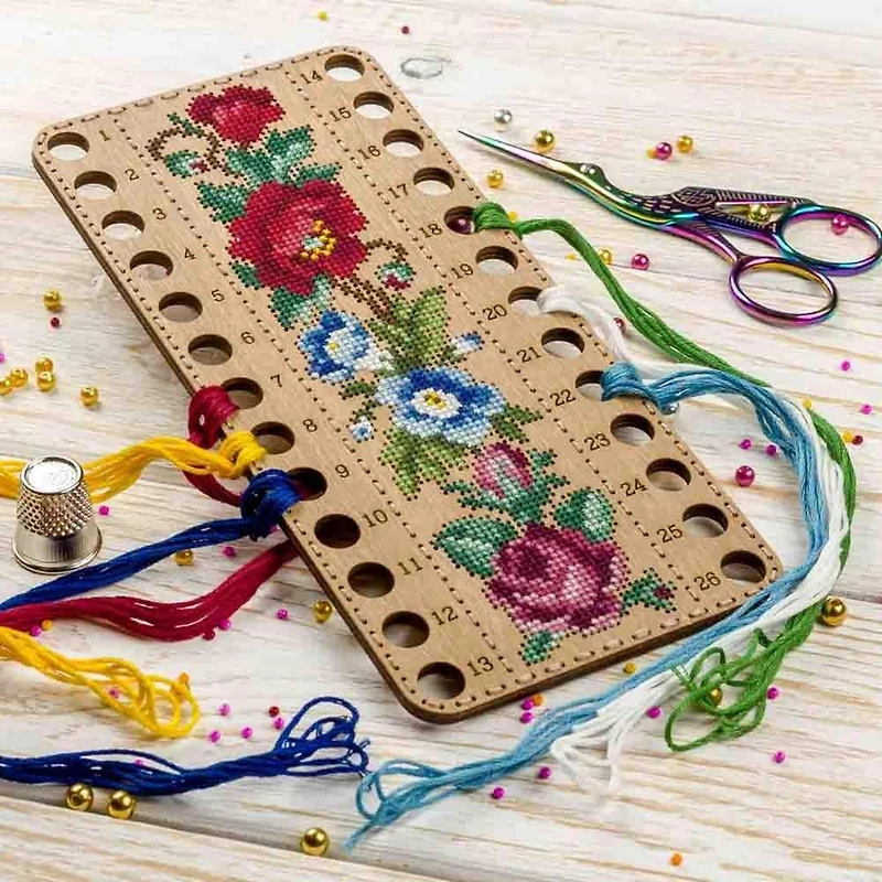 Wonderland Crafts Floral Numbered Embroidery Thread Organizer