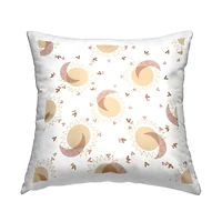 Stupell Industries Astral Sun Moon Overlapping Hearts Pattern Throw Pillow, 18" x 18"