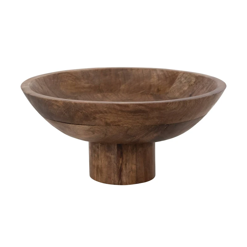 Hello Honey® 11.5" Walnut Mango Wood Footed Bowl