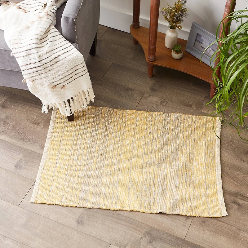 DII® Variegated Stripe Handwoven Recycled Yarn Rug