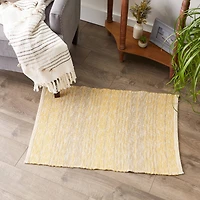 DII® Variegated Stripe Handwoven Recycled Yarn Rug