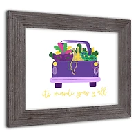 Truck Mardi Gras Yall Western Gray Framed Print