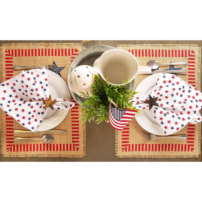DII® 4th of July Jute Placemat Set, 6ct.