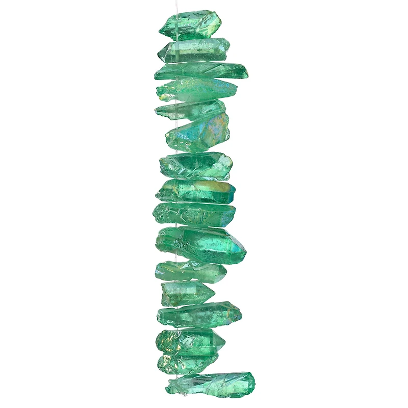 Light Green Crystal Quartz Stick Beads by Bead Landing™