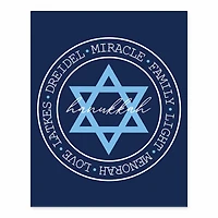 Hanukkah Circle Words 8x10 Tabletop Canvas