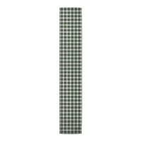 90" Plaid Hunter Green Cotton Twill Table Runner