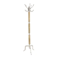 Silver Mango Wood Traditional Coat Rack, 72" x  19" x  19"