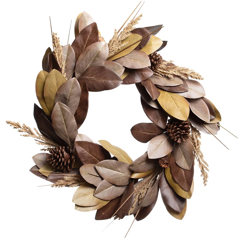 26" Magnolia & Pinecone Wreath by Ashland®